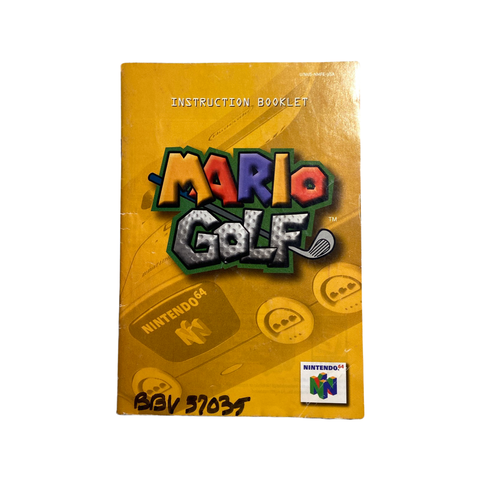 Mario Golf Manual for N64